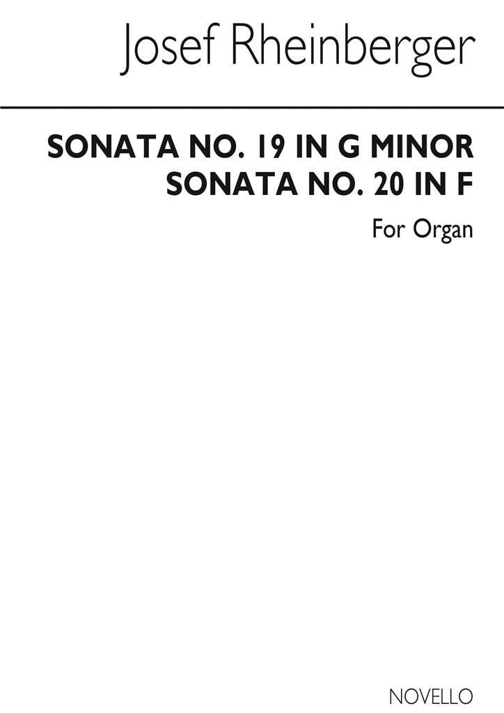 Sonatas 19 And 20 For Organ